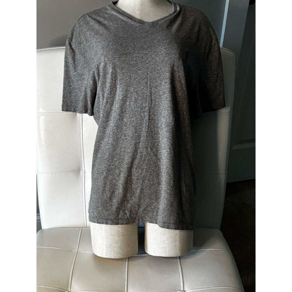 Polo by Ralph Lauren Women's Short Sleeve V-Neck Tee - Charcoal Gray